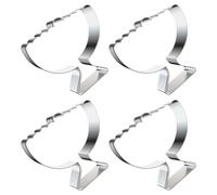 NIYANGLE Stampini per Biscotti Hanukkah in Acciaio Inox 4 Pezzi, Tagliabiscotti Menorah per Biscotti e Pasta Frolla, Utensili da Forno per Festività e Cucina Creativa