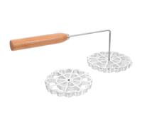 NIYANGLE Stampo per Frittelle di Gamberi e Ravioli Radice di Rafano in Lega di Alluminio e Legno per Uso Domestico, Versatile e Facile da Pulire