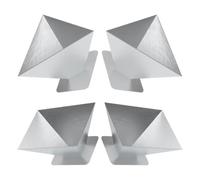 NIYANGLE Stampo per Zongzi Triangolare e Quadrangolare in Acciaio Inossidabile 4 Pezzi Facile da Pulire e Risparmio, Essenziale per Festival delle Barche Drago per Cucina Domestica
