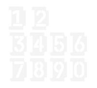 NIYANGLE Stencil Riutilizzabili per Numeri da 0 a 9 2 Set in Pet Bianco Design Forato e Piatto per Pittura Indirizzi su Cassette Postali e Progetti DIY