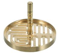 NIYANGLE Strumento Pressa Cenere Incenso in Rame Oro per Uso Rituale | Forma Creativa, Finitura Oro, Adatto a Tempio e Bar, Accessorio per Cenere Pressata e Decorazione