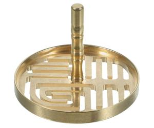 NIYANGLE Strumento Pressa Cenere Incenso in Rame Oro per Uso Rituale | Forma Creativa, Finitura Oro, Adatto a Tempio e Bar, Accessorio per Cenere Pressata e Decorazione