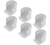 NIYANGLE Supporti per Asta Doccia e Staffe per Armadio in Ferro Robusto, Set da 6 Pezzi di Colore Chiaro Base Salda, Resistenti alla Ruggine, per Appendere Abiti e Asciugamani in Casa