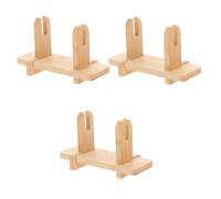 NIYANGLE Supporto per Ventaglio Giapponese in Legno 3 Pezzi, Organizer Pieghevole Decorativo per Esposizione, Base Stabile per Ventagli Portatili, per Sala da tè e Ambienti a Tema