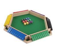 NIYANGLE Tavolo da Gioco a Sei Lati in Legno per Flip Game, Intrattenimento Interattivo e Atmosfera Migliorata, per Feste e Serate in Ktv