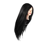 NIYANGLE Testa Di Manichino Per Allenamento Capelli Testa Per Esercitazione Per Stilisti Barbieri e Studenti Di Cosmetologia Capelli Lunghi Alta Temperatura Facile Da Pettinare e Lavare