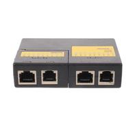 NIYANGLE Tester per Cavi Rj45 e Linee Telefoniche Nero Doppia Compatibilità e Funzionamento Semplice in Plastico e Lega per Tecnici It e Utenti Domestici