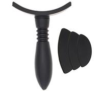 NIYANGLE Timbri Per Ombretto in Silicone Set Da 4 Pezzi Manico Nero, Applicatori Per Trucco Occhi Multi-taglia S/m/l, Strumento Durevole Per Effetto Multi-ombra Rapido e Pratico Per Uso Quotidiano