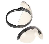 NIYANGLE Visiera Retro a 3 Bottoni per Casco Aperto, Pc, Classica | Superficie Antigraffio, Visione Chiara senza Distorsioni, Protezione Solare, per Guida Urbana e Modelli Retrò