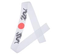 NIYANGLE Warrior Hairband copertura Banda per piccolo gruppo musicale Chef fascia per il fitness fascia giapponese fascia per sushi giapponese accessorio di karate Poliestere bianca