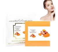 Niyantang Soap, saponetta naturale per viso e corpo, sapone detergente delicato idratante e lenitivo, sapone all'acido cogico alla curcuma, sapone alla curcuma fatto a mano (1 pezzi)