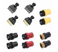 NIYATA 12 spazzole per pulitore a vapore Kärcher accessori, set di pezzi di ricambio per Kärcher SC3,8 piccola spazzola rotonda, 4 spazzole per fughe, per Kärcher SC1 SC2 SC3 SC4 SC5 CTK10