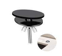 NIYATA Cache trou Lavello Noir 5 cm, Cache trou Lavabo Noir,Cache trou Lavvier Cuisine,Cache Lavabo Cucine,couvercle de trou pour Tappo de trou de Rubinetto de Lavello