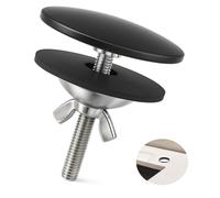 NIYATA Cache trou Lavello Noir 5 cm, Cache trou Lavabo Noir,Cache trou Lavvier Cuisine,Cache Lavabo Cucine,couvercle de trou pour Tappo de trou de Rubinetto de Lavello