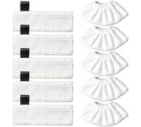 NIYATA Set di 10 panni in microfibra, compatibili con Kärcher Easyfix SC1 SC2 SC3 SC4 SC5,5, 5 rivestimenti per bocchetta, accessori per panno in microfibra Kärcher