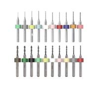 NIYATA Set di 20 mini punte per trapano, set di mini punte elicoidali, micro punte per incisione in acciaio al tungsteno, 0,1 - 1,0 mm, 1,1 2,0 mm, per incisione, pietra ruvida, punzonatura, gioielli