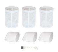 NIYATA Set di 7 filtri e pre-filtro per Makita CL100 106 180 DCL180, sacchetti filtro Hoover per Makita, filtro aspirapolvere per Makita, con 1 pennello, filtro 443060-3, pre-filtro 451208-3