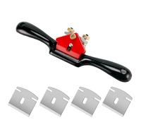 NIYATA Set di pialle in legno, 1 pialla per uccelli a doppio filo da 22,9 cm, con 4 lame, pialla per porte in legno, strumento da falegname fai da te