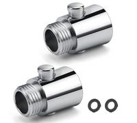 NIYATA Soffione Doccia Con Spegnimento G1/2 in ABS, Stop Per Risparmio Idrico, Facile Da Installare, Interruttore a Un Pulsante, Per Cucina e Bagno