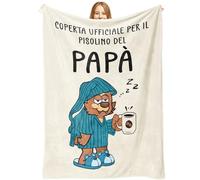 Niyewsor Regalo per Papà Coperta, Regalo Papà Compleanno 130×150cm | Morbida Coperta Grigia, Ideale per il Relax Quotidiano. Perfetta per la Festa del Padre, Soffice, Calda e Resistente
