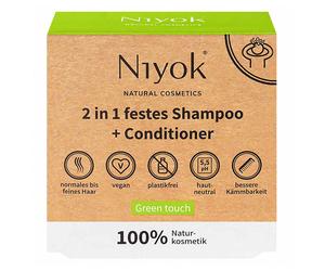 Niyok 2 in 1 shampoo solido + balsamo - Tocco verde 80 g