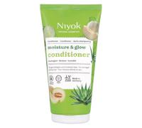Niyok Balsamo Moisture & Glow da 150 ml, balsamo per capelli secchi e danneggiati, idratante, effetto anti-crespo, maggiore morbidezza e lucentezza, profumo di aloe vera