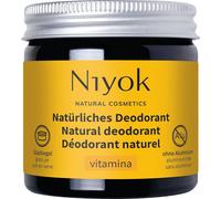 Niyok® Deodorante crema 2 in 1 "Vitamina" (40 ml) • Deodorante naturale senza alluminio • 24 ore di protezione contro odori e sudore • Crema deodorante per uomo e donna • Crema deodorante solida