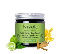 Niyok® Deocrema 2-in-1 "Green Touch" (40 ml) • Crema deodorante anti-traspirante naturale • Senza alluminio • 24h protezione • Solido, vegano • Per donna e uomo