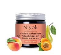 Niyok® Deocrema 2-in-1 "Peach Perfect" (40 ml) • Crema deodorante anti-traspirante naturale • Senza alluminio • 24h protezione • Solido, vegano • Per donna e uomo