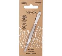 Niyok® Pinzette in Solingen con punta obliqua • Made in Germany • Pinzette per sopracciglia, peli e peli • Pinzette professionali per pizzicare sopracciglia, peli della barba e peli