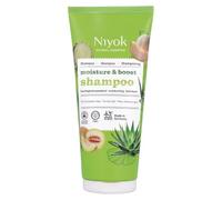 Niyok Shampoo Moisture & Boost da 200 ml, shampoo idratante per capelli secchi e danneggiati, pulizia delicata, migliore pettinabilità, profumo di aloe vera e melone, prodotto in Germania