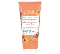 Niyok Shampoo Volume & Boost da 200 ml, shampoo volumizzante per capelli fini e spenti, pulizia nutriente, più morbidezza e lucentezza, profumo di pesca, prodotto in Germania