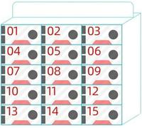Nization Solution - Armadietto da parete in acrilico con 15 ante e prese di corrente, con serratura e chiavi, per uffici, scuole e spazi pubblici