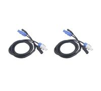 NIZEAMI Combinazione di 2 cavi Powercon di spina Powercon e linea di segnale XLR per il transito del segnale di connessione di alimentazione leggera (A)