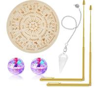 NIZEAMI Set di canne da rabdomanzia in rame e tavola a pendolo per The Supernaturalwith il nostro kit da caccia completo