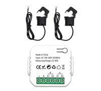 NIZEAMI ZigBee 2 Canali Bidirezionale Misuratore di Energia con Sensore di Corrente Tuya Smart Monitor Potenza 80A 110V/240V Gateway Richiesto