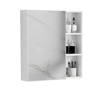 Nizer - Contenitore da bagno in lega di alluminio con specchio per bagno, camera da letto e soggiorno, elegante soluzione salvaspazio per la decorazione della casa
