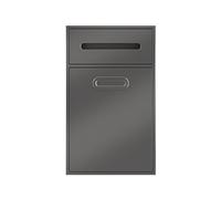 Nizer da bagno a parete in acciaio inox con bidone della spazzatura, design a incasso, ideale per casa e hotel, bianco, 67 x 30 x 14 cm, grigio, 50 x 30 x 14 cm