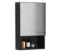 Nizer da bagno a parete in alluminio con specchio, soluzione versatile per bagno, camera da letto e soggiorno, arredamento elegante e durevole per la casa