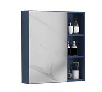 Nizer da bagno in alluminio a parete con specchio, elegante soluzione di archiviazione per bagno, camera da letto e soggiorno, design salvaspazio, arredamento moderno per la casa