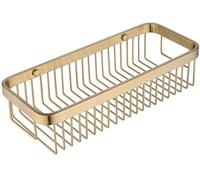 Nizer doccia in ottone spazzolato - Supporto da parete per shampoo e balsamo, design per bagno e doccia Slish Caddy