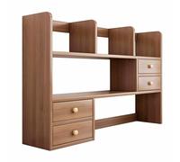 Nizer - Libreria da scrivania a più livelli, in legno, per casa, ufficio, dormitorio, studio, soluzione salvaspazio per libri e decorazioni