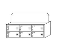 Nizer - Porta cellulare da parete con serratura, 6 scomparti per un ufficio pulito, ideale per uso domestico o sul posto di lavoro, colore: bianco