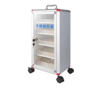 Nizer portatile per telefono per aule con puleggia rotante a 360°, slot in PVC, chiudibile a chiave, ideale per scuole e palestre (colore unico, 60 slot)