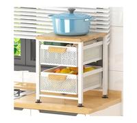 Nizer sotto il lavello con cassetti estraibili, scaffale portaoggetti multifunzionale per bagno e cucina, mensola scorrevole, cestino bianco per la casa, soluzione salvaspazio