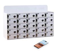 Nizer telefono a parete con serratura 15 slot Mobile Storage Box Desk nizer per ufficio e classe Soluzione di archiviazione del telefono portatile Risparmio di spazio efficiente