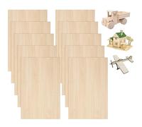 Nizirioo 10 fogli di compensato in legno di balsa, 300 x 200 x 3 mm, per progetti laser, modelli fai da te, artigianato, dipinti