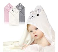 Nizirioo Asciugamano con Cappuccio per Bambini: 3 Pezzi Asciugamano con Cappuccio Carino, Asciugamano da Bagno con Cappuccio Ultra Assorbente per Bambini, per il Bagno (80 X 80 cm)