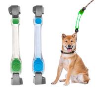 Nizirioo Banda luminosa a LED di sicurezza per cani, 2 pezzi USB ricaricabili a LED, di sicurezza, per cani e gatti, facile da fissare al collare e all'imbracatura, ABS
