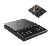 Nizirioo Bilancia da caffè digitale con timer: bilancia da cucina ricaricabile USB, multifunzione digitale da cucina con timer da 3 kg/0,1 g per preparare, bilancia da cucina con touch screen a LED